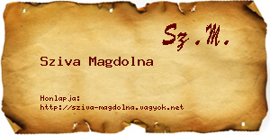 Sziva Magdolna névjegykártya