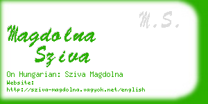 magdolna sziva business card
